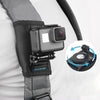 RUIGPRO Hook and Loop Fastener Mochila Rec-Mounts Soporte de abrazadera de clip con tornillo para GoPro HERO9 Black / HERO8 Black / 7/6/5/5 Sesiones / 4 Sesiones / 4/3 + / 3/2/1, DJI Osmo Action, Xiaoyi y otras cámaras de acción (negro)