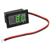 V40D 2 cables Pantalla de luz verde Mini medidor de voltaje digital IPX4 a prueba de agua, Mida el voltaje: DC 15-120V