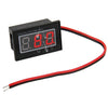 V40D 2 cables Pantalla de luz roja Mini medidor de voltaje digital IPX4 a prueba de agua, Mida el voltaje: DC 15-120V