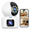 Cámara de Seguridad WiFi Interior 2NLF Doble Lente PTZ 360° Full HD con Alarma