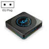 X96 x4 8K Smart TV Caja Android 11.0 Reproductor de medios con control remoto, AMLOGIC S905X4 Brazo de cuádruple Cortex A55, RAM: 4GB, ROM: 64GB, Soporte 1000m, Banda doble WiFi, Bluetooth, Enchufe de la UE