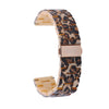 Correa de reloj de resina de moda simple con hebilla dorada con patrón de leopardo para reloj inteligente de conexión de 20 mm