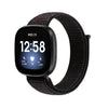 Para la banda de reloj Nylon Loop de Fitbit Versa 3 (negro oficial)