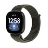 Para Fitbit Versa 3 Nylon Loop Watch Band (Army Green)