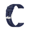 Para Amazfit GTR 2e / GTR 2 Correa de reloj de silicona de 22 mm con hebilla plateada (azul medianoche)