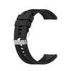 Para Amazfit GTS 2e / GTS 2 Correa de reloj de silicona de 20 mm con hebilla plateada (negro)