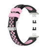 Para Huawei Watch Fit 18 mm Style Silicone Silicone Band de dos colores (negro+rosa)