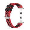 Para Huawei Watch Fit 18 mm Style Silicone Silicone Band de dos colores (rojo+negro)