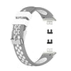 Para Huawei Watch Fit 18 mm Style Silicone Silicone Band de dos colores (gris+blanco)
