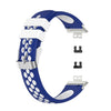Para Huawei Watch Fit 18 mm Style Silicone Silicone Band de dos colores (azul+blanco)