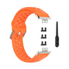 Para Huawei Watch Fit 18 mm Sport Style Silicone Solid Color Watch Band (naranja)