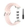Para Huawei Watch Fit 18 mm Sport Style Silicone Solid Color Watch Band (rosa)