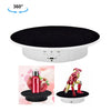 20cm USB Electric Pantalla de la plataforma giratoria giratoria de la plataforma giratoria de la pantalla de giradiscos de los accesorios para la fotografía, carga: 8 kg (Base Blanca Velvet Negro)