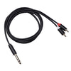 3685 6.35mm Cable de audio estéreo Macho a doble RCA Doble, Longitud: 3M