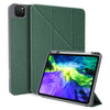 Para iPad Pro 11 2022 / 2021 / 2020 MMutural Multi-Fold Smart Leather Tablet Case (Verde oscuro)