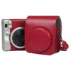 Bolso de cámara de PU de color sólido con correa de hombro para Fujifilm Instax Mini 90 (rojo)