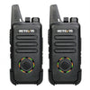 1 par VETEVIS RT22S FRECUENCIA DE EEUU 22CHS FRS Free Licenciatura Free Way Radio Handheld Walkie Talkie, Tapón de los Estados Unidos (Negro)