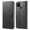 Para OPPO Realme C15 / C12 / C25 LC.IMEEKEETE TEXTURE TEXTURE Horizontal Flip Funda, con soporte y tragamonedas y billetera (Negro)