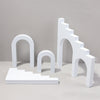 Escalera Combo Kits Cubo geométrico Cubo de color sólido Foto de fondo Tabla de fondo Tapeo Espuma Props (blanco)