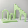 Escalera Combo Kits Cubo geométrico Color sólido Fotografía Foto Fondo Mesa Disparos Espuma Props (Verde)