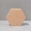 18 x 2 cm HEXAGONE CUBO GEOMÉTICO CUERO SÓLIDO FOTOGRAFÍA TABLA DE TABLA DE PUSA DE FUMAJE (color de la carne)