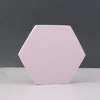 Cubo geométrico hexagonal de 18 x 2 cm Fotografía de color sólido Foto de fondo Mesa de tiro Accesorios de espuma (rosa)