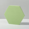 Cubo geométrico hexagonal de 18 x 2 cm, fotografía de color sólido, fondo de fotografía, mesa, accesorios de espuma para disparar (verde)