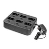 RetElis RTC27 Multifunción Seis-Way Walkie Talkie Charger para Retevilis RT27, Tapones de Estados Unidos