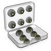 6 pares Nuevas tapas de oreja de silicona en la oreja con caja de almacenamiento, adecuado para tapones para auriculares de 5 mm-7mm
