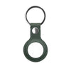 Estuche protector de cuero de PU Mutural con anillo de llaves para Airtag (verde oscuro)