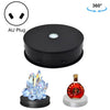 Pantalla giratoria giratoria giratoria giratoria eléctrica de 20cm LED luz de disparo de video LED TurnTable, enchufe de alimentación: 220V AU Plug (Negro)