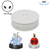 Pantalla giratoria giratoria giratoria giratoria eléctrica de 20cm LED luz de video LED TurnTable, enchufe de alimentación: 220V AU enchufe (blanco)