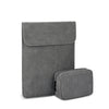 Bolsa de forro de cuaderno ultra-delgada PU02 con bolsa pequeña, tamaño: 13.3 pulgadas (gris oscuro)