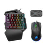 HXSJ P8 + V100 + A883 Keyboard Mouse Converter + Teclado de una mano + Juego de programación de mouse para juegos