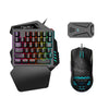 HXSJ V100 + J900 + P8 Teclado de una mano + Ratón de programación para juegos + Juego de convertidor de teclado y ratón