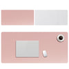 ZD01 PU doble cara alfombrilla de ratón estera de mesa, tamaño: 90 x 40 cm (rosa + plata)