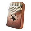 17 Tono Acacia Madera Thumb Piano Kalimba Instrumentos musicales (Brown-Reindeer)