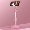Tableta de teléfono móvil de soporte de escritorio Tableta de transmisión en vivo Soporte telescópico de disco telescópico (rosa)