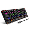 HXSJ L800 61 Teclas Bluetooth 5.0 / 2.4G Wireless / Type-C cableado Three Three Teclado mecánico del eje azul (Negro)