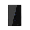 Sooff T3 US-TX 433 RF WiFi Smart Remote Control Touch Touch Interruptor táctil, enchufe, Estilo: Tres botones