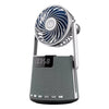 SOAIY K8 Wireless Bluetooth Dual despertador Reloj de alarma con ventilador pequeño (gris)