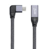 100W USB-C / Tipo-C Codo Codo a USB-C / Tipo-C Cable de extensión de datos de función femenina, longitud del cable: 0.5m