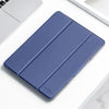 Estuche de cuero de tableta de flip horizontal mutural con soporte y ranura de bolígrafo para iPad Mini 6 (azul oscuro)