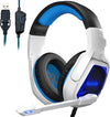 Sades MH901 7.1 canal USB Auriculares ajustables para juegos con micrófono (blanco azul)