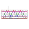 HXSJ V900 61 Teclas Fresco Iluminación Efecto teclado cableado mecánico (blanco)