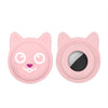 Hanhan Smiley Lindo Dibujos animados PET PET COLLAR ANTI-PERDICIONAL CASO DE SILICONA PARA AIRTAG (Rosa)