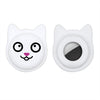 Hanhan Smiley Cute Dibujos Animados Pet Pet Colllar anti-perdido Caseta de silicona para Airtag (Blanco)