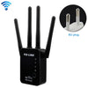 Repetidor de enrutador WiFi inteligente inalámbrico con 4 antenas WiFi, Especificación de enchufe: Enchufe de la UE (negro)