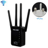 Repetidor de enrutador WiFi inteligente inalámbrico con 4 antenas WiFi, Especificación de enchufe: Enchufe británico (negro)