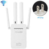 Repetidor de enrutador WiFi inteligente inalámbrico con 4 antenas WiFi, Especificación de enchufe: Enchufe de EE. UU. (Blanco)